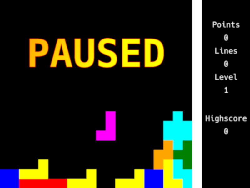 Un juego de escritorio del estilo Tetris
